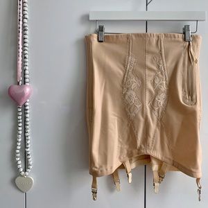 GRENIER Vintage Corset Girdle Shaper 34" Beige Style No. 1555